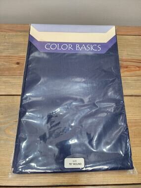 Bardwil Linens Color Basics Tablecloth 70" Round Blue